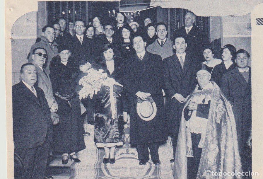 Coleccionismo de Revistas y Peri&oacute;dicos: * BODA * Pianista Srta. Pilar Cavero &ndash; D. Pedro Aguirre -1935