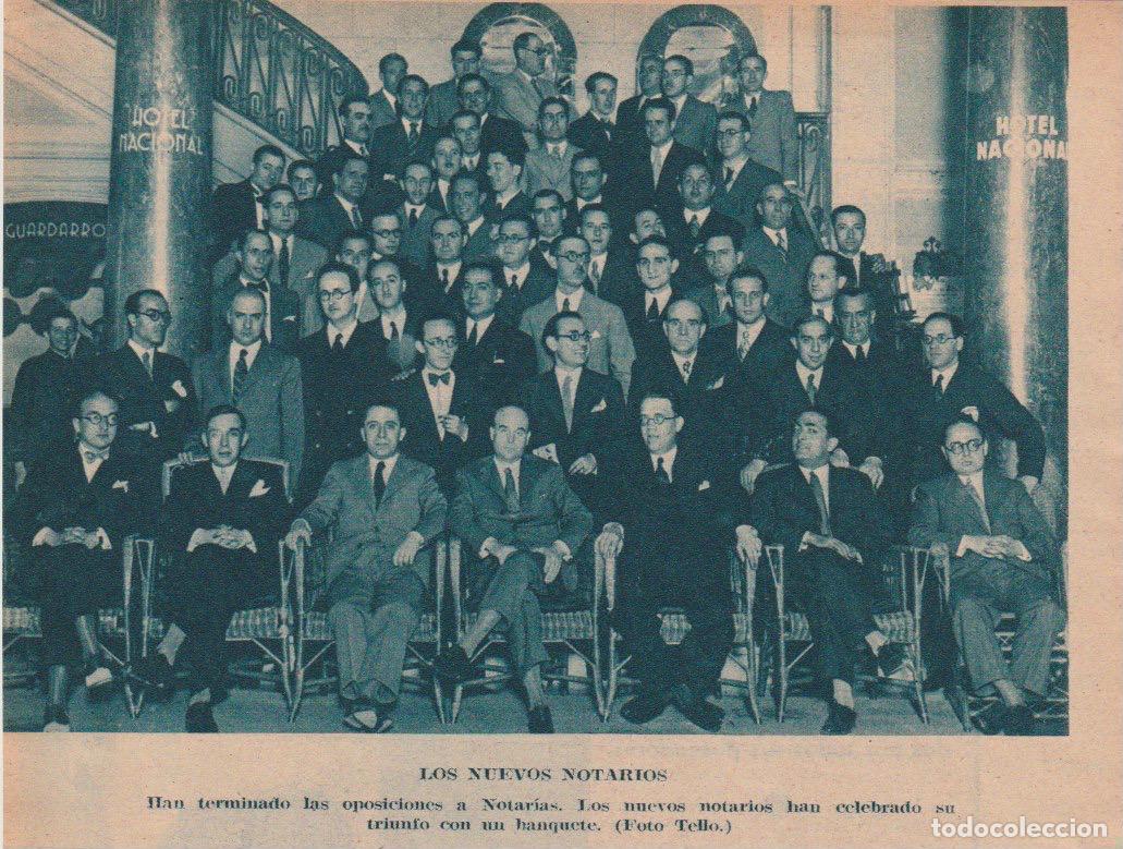 Coleccionismo de Revistas y Peri&oacute;dicos: Oposiciones a notar&iacute;as, nuevos notarios - 1934