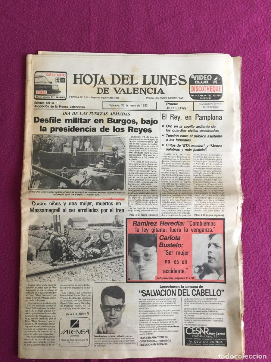 Coleccionismo de Revistas y Peri&oacute;dicos: Periodico HOJA DEL LUNES 1983 - BRUNO LOMAS - PABLO MILANES DISCOTECA BONY - PELICULAS - DISCOTECAS