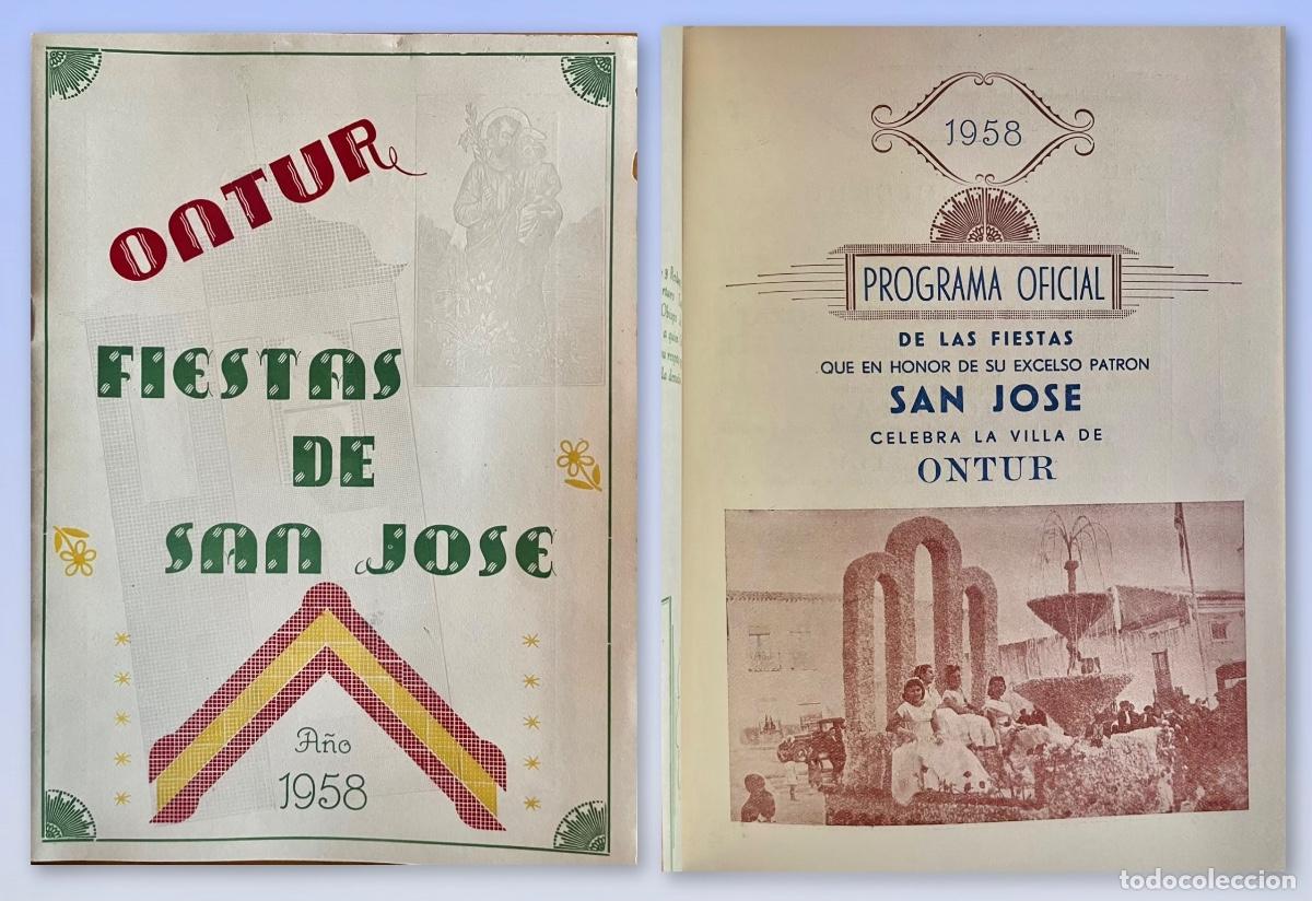 Coleccionismo de Revistas y Peri&oacute;dicos: ONTUR- ALBACETE- REVISTA FIESTAS SAN JOSE- A&Ntilde;O 1958