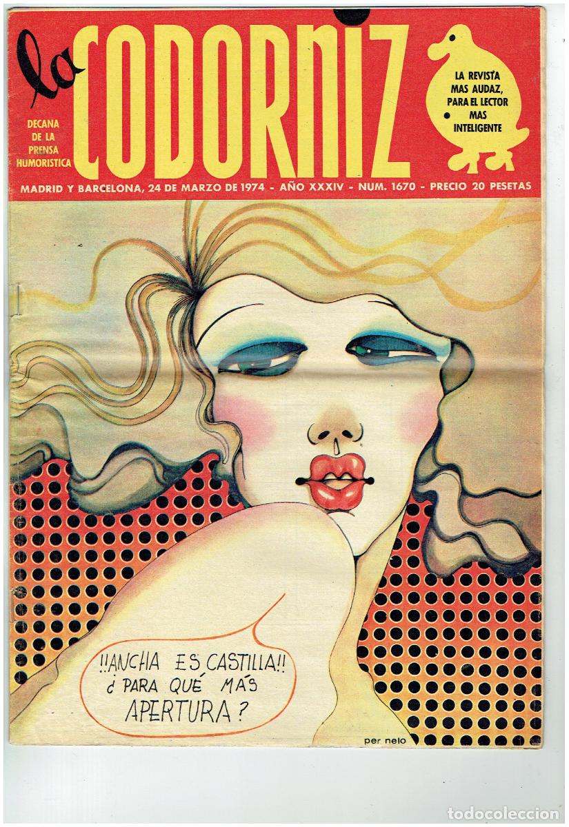 Collectionnisme de Revues et Journaux: LA CODORNIZ. N&ordm; 1670. 24 MARZO 1974. (B56.1)