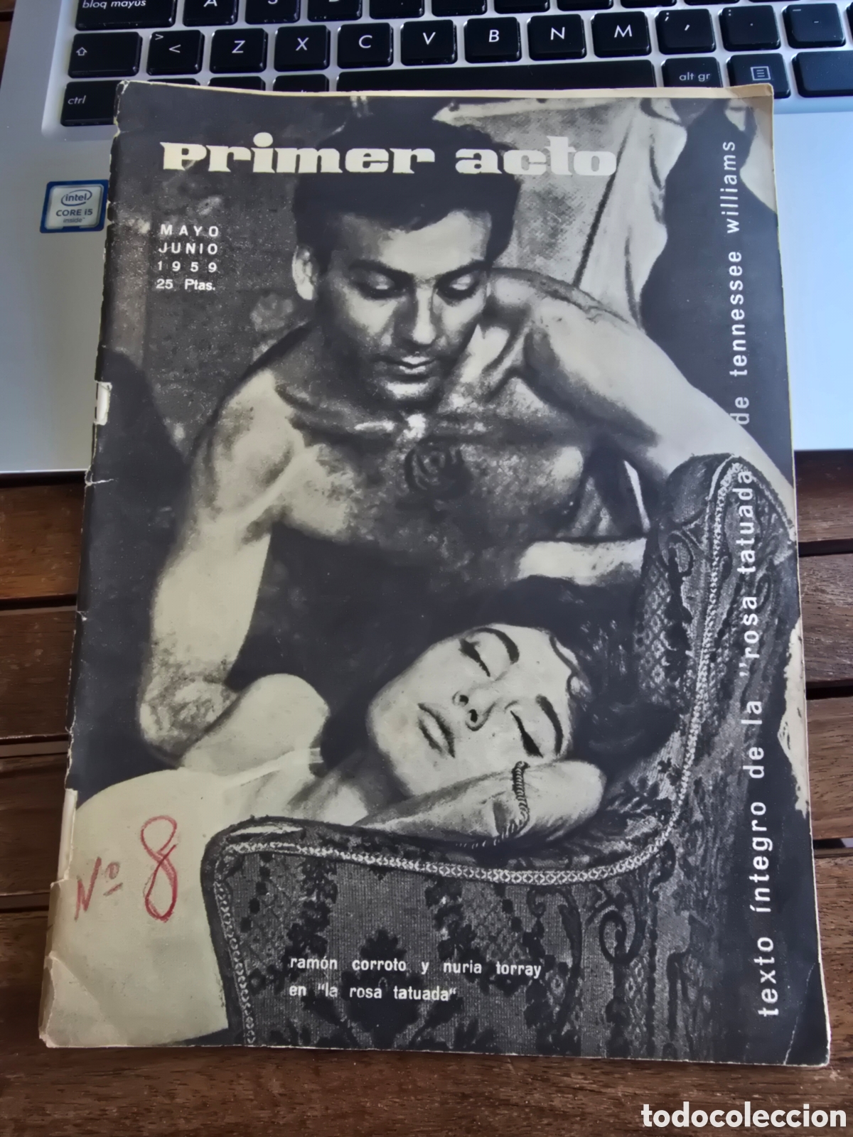 Collezionismo di Riviste e Giornali: PRIMER ACTO N&ordm; 8 MAYO-JUNIO 1959 revista espa&ntilde;ola de teatro La rosa tatuada Tennesse Williams