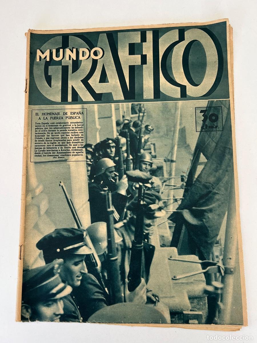 Coleccionismo de Revistas y Peri&oacute;dicos: MUNDO GRAFICO NUM 1200 31/10/1934 SUCESOS REBELION EN OVIEDO