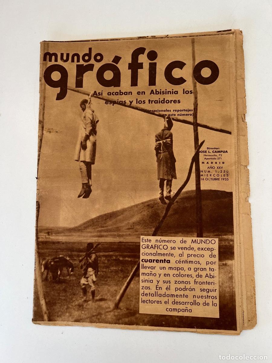 Coleccionismo de Revistas y Peri&oacute;dicos: MUNDO GRAFICO NUM 1250 DE 16/10/1935 EJECUCION ESPIAS Y TRAIDORES ABISINIA