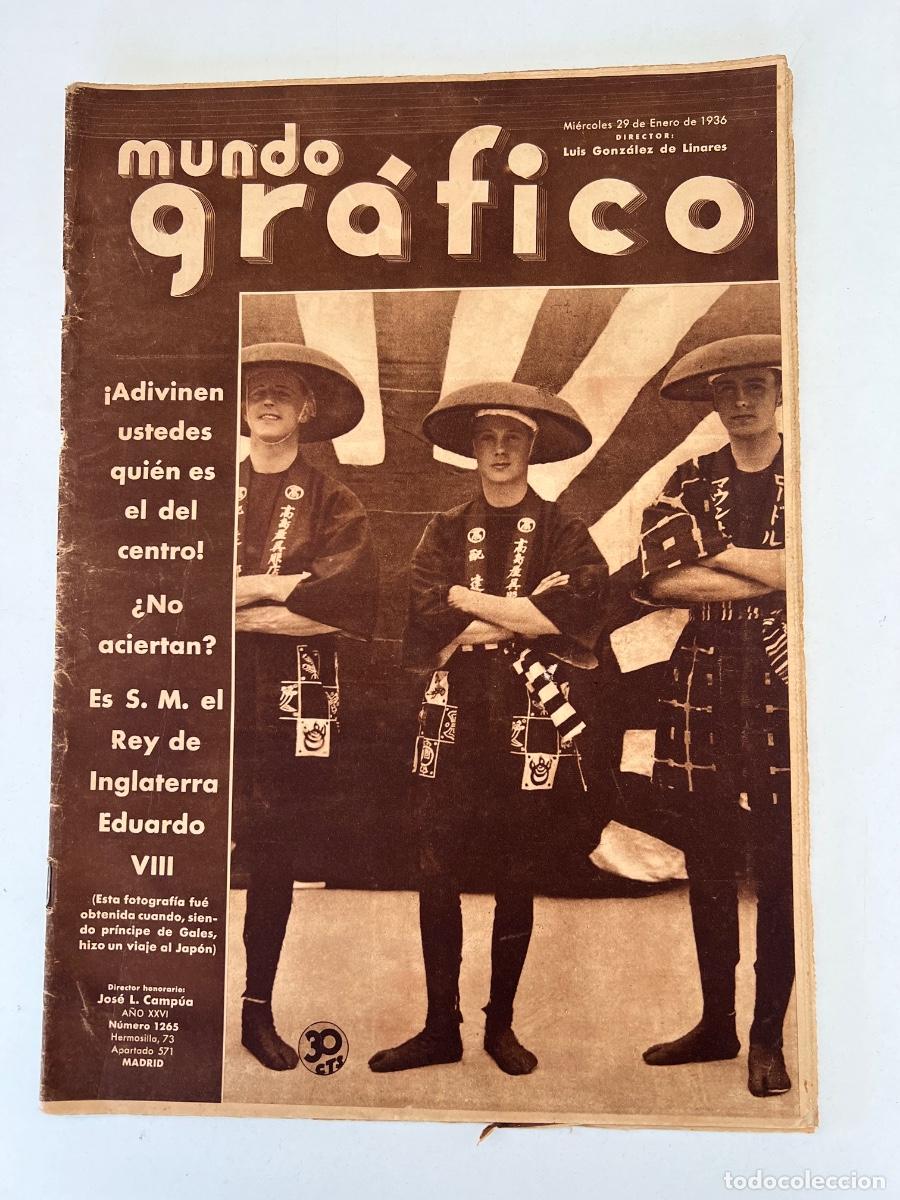 Coleccionismo de Revistas y Peri&oacute;dicos: MUNDO GRAFICO NUM 1265 DE 29/01/1936 EDUARDO VIII