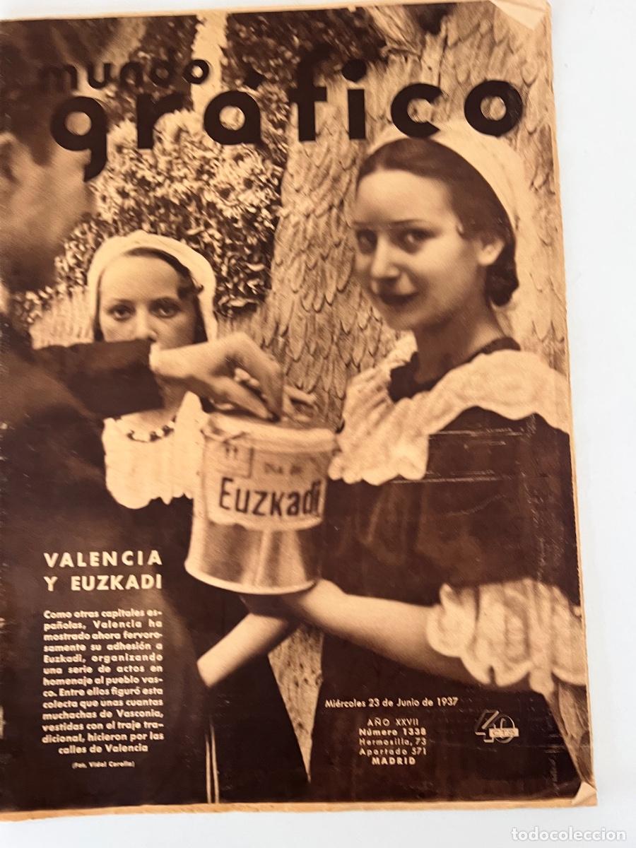 Collectionnisme de Revues et Journaux: MUNDO GRAFICO NUM 1338, 23/06/1937 GUERRA CIVIL COMANDANTE PANDO