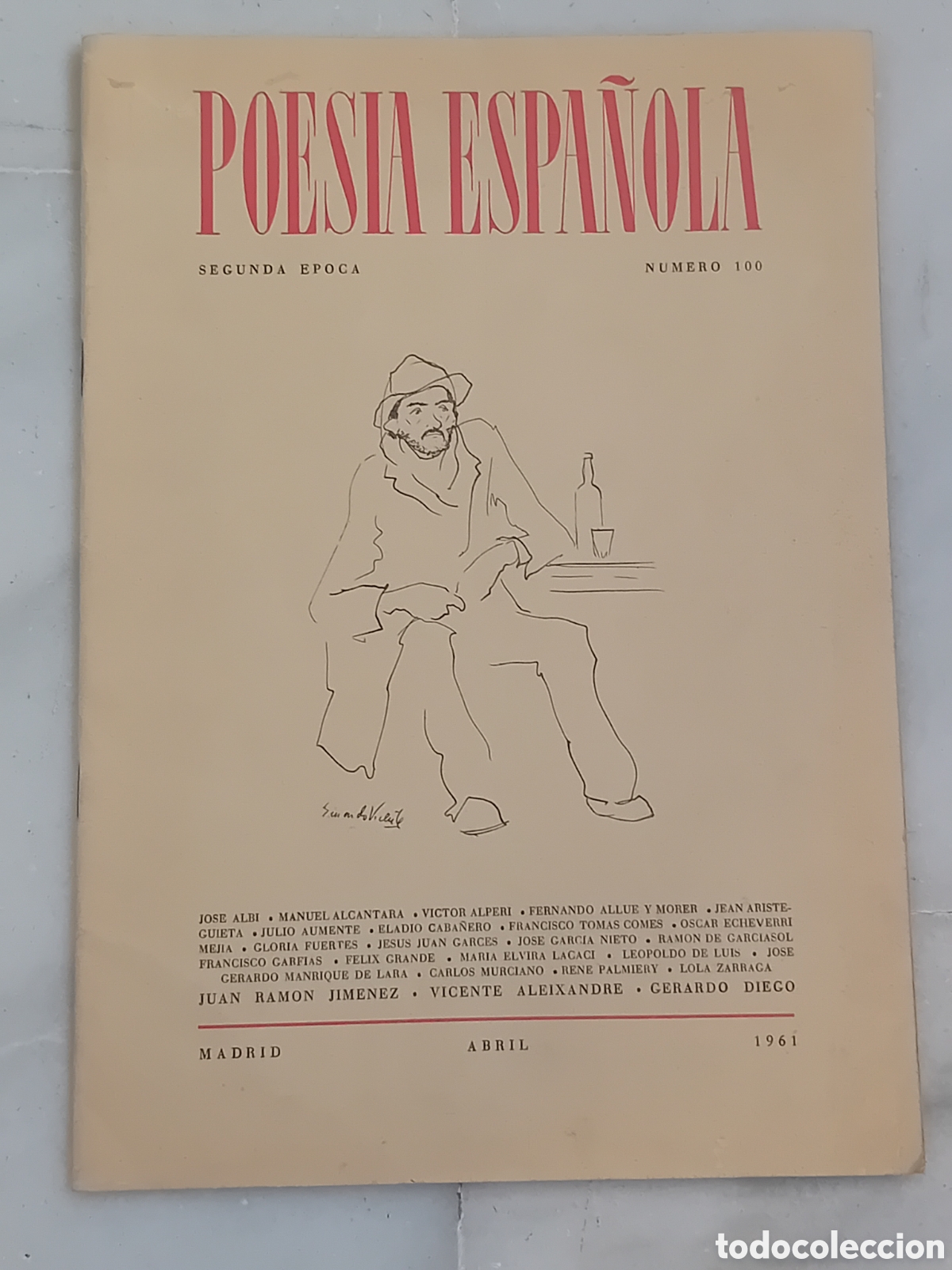 Coleccionismo de Revistas y Peri&oacute;dicos: REVISTA POESIA ESPA&Ntilde;OLA NUMERO 100 A&Ntilde;O 1961