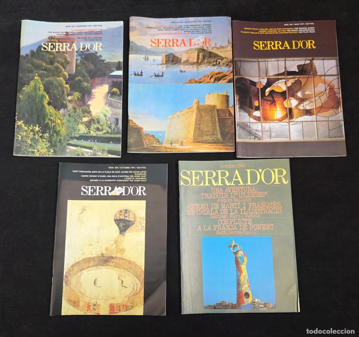 Coleccionismo de Revistas y Peri&oacute;dicos: Lote de 5 revistas SERRA D&rsquo;OR a&ntilde;os 80-90 &ndash; Cultura catalana y literatura