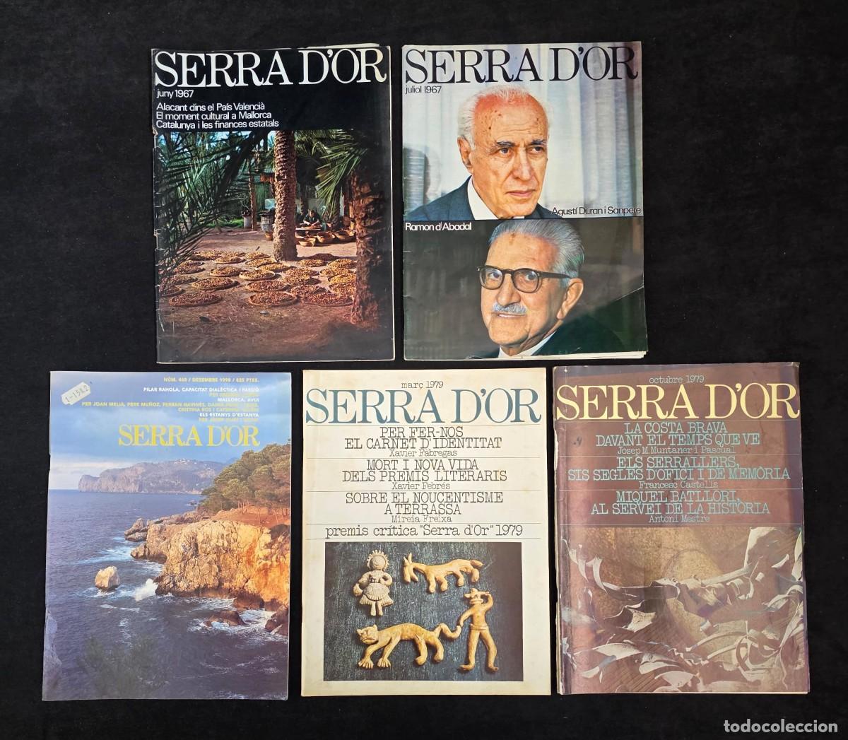 Coleccionismo de Revistas y Peri&oacute;dicos: Lote de 5 revistas SERRA D&rsquo;OR a&ntilde;os 60 y 70 &ndash; Cultura catalana hist&oacute;rica