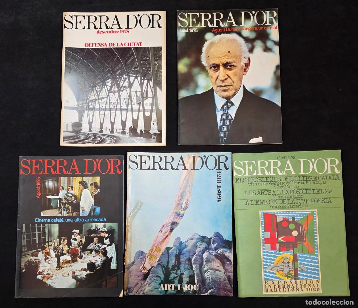 Coleccionismo de Revistas y Peri&oacute;dicos: Lote de 5 revistas SERRA D&rsquo;OR a&ntilde;os 70 (1975&ndash;1979) &ndash; Cultura catalana y arte
