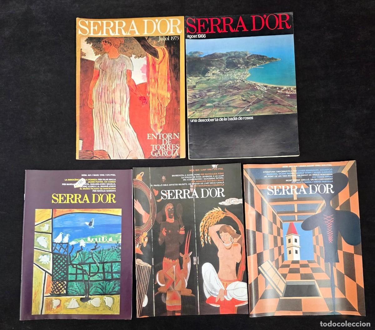 Coleccionismo de Revistas y Peri&oacute;dicos: Lote de 5 revistas SERRA D&rsquo;OR a&ntilde;os 60, 70 y 90 &ndash; Cultura catalana y arte