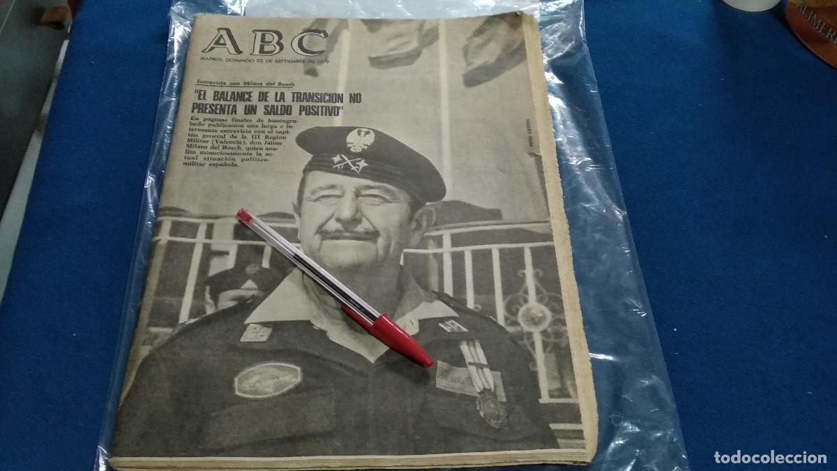 Collectionnisme de Revues et Journaux: PERI&Oacute;DICO ABC DOMINGO 23 SEPTIEMBRE 1979. EL BALANCE DE LA TRANSICION NO PRESENTA UN SALDO POSITIVO