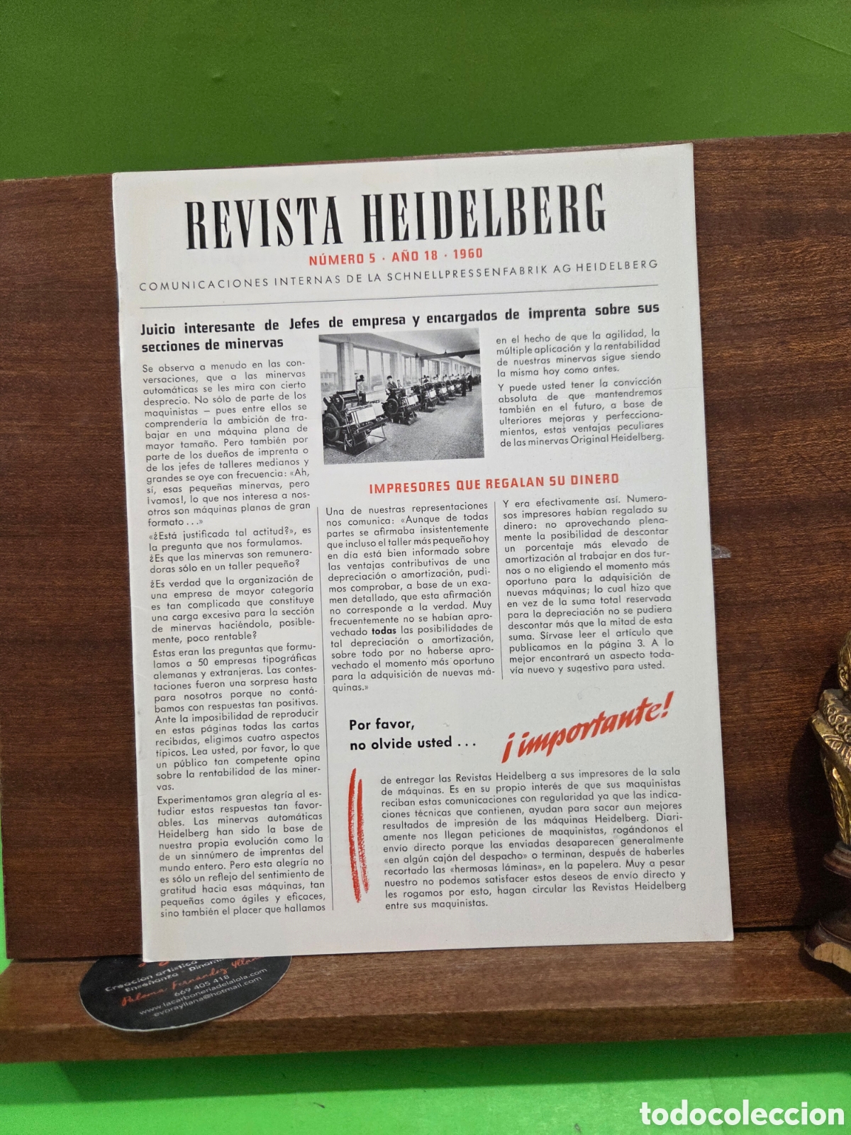 Coleccionismo de Revistas y Peri&oacute;dicos: &rdquo;&rdquo;REVISTA HEIDELBERG&rdquo;&rdquo;....N&deg;5...A&Ntilde;O 18...1960...ORIGINAL HEIDELBERG...