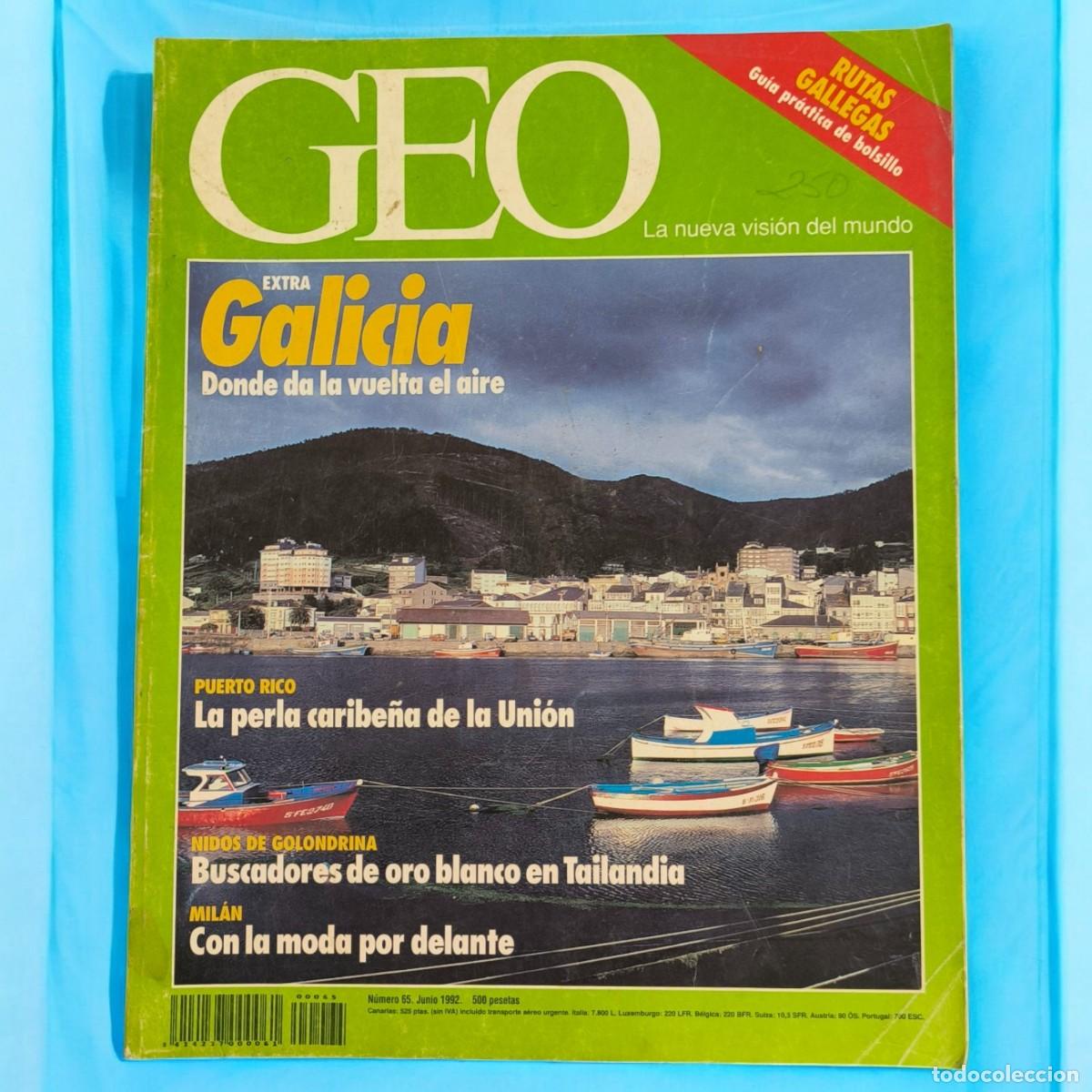Coleccionismo de Revistas y Peri&oacute;dicos: Geo N&ordm; 65, Junio 1992 - Especial Galicia