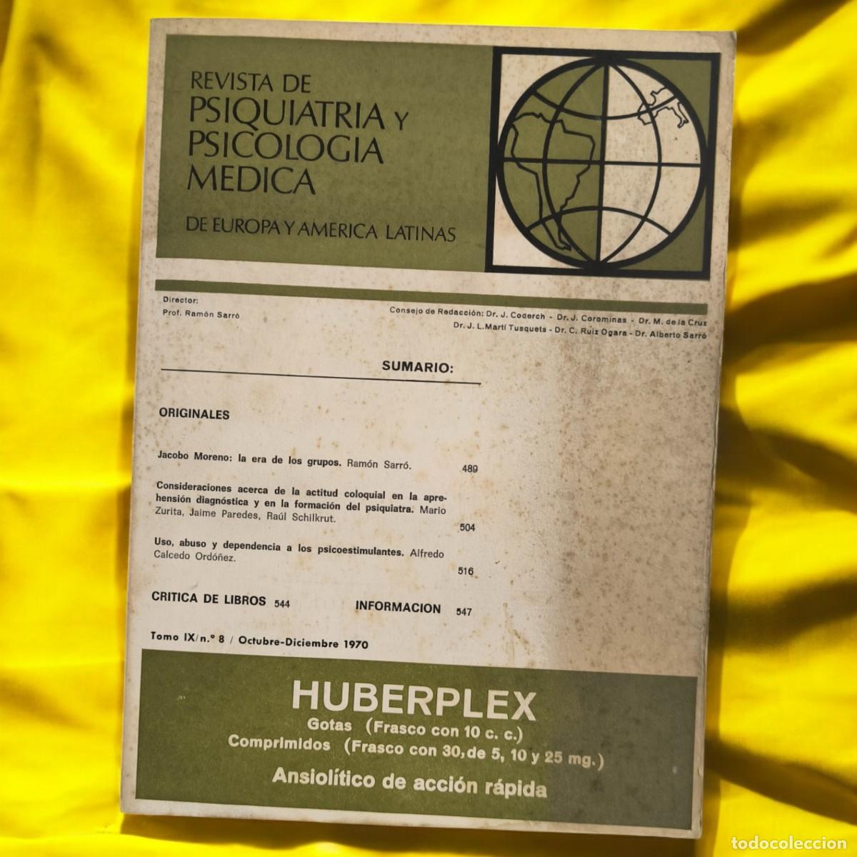 Colecionismo de Revistas e Jornais: Revista de Psiquiatr&iacute;a y Psicolog&iacute;a M&eacute;dica de Europa y Am&eacute;rica Latinas &ndash; Tomo IX N&ordm;8, 1970