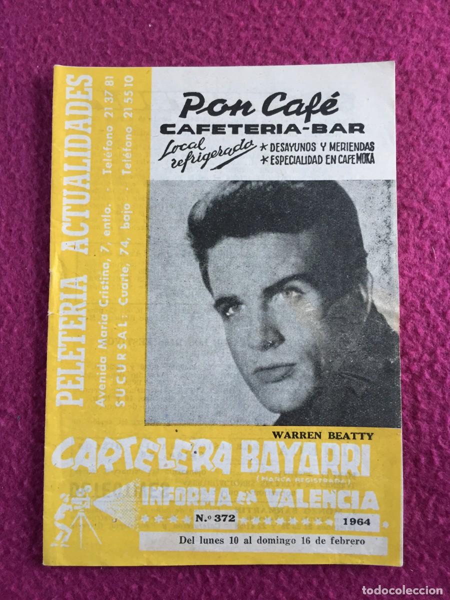 Coleccionismo de Revistas y Peri&oacute;dicos: CARTELERA BAYARRI - NUMERO N&ordm; 383 - FEB 1964 - WARREN BEATTY EN PORTADA - TEATROS - CINE - TVE ...