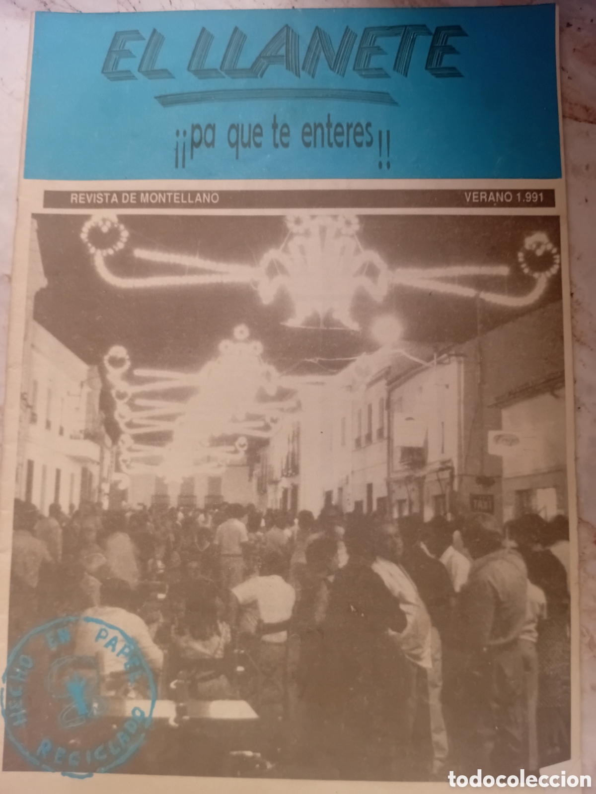Collection Magazines and Newspapers: REVISTA EL LLANETE . MONTELLANO. VERANO 1991