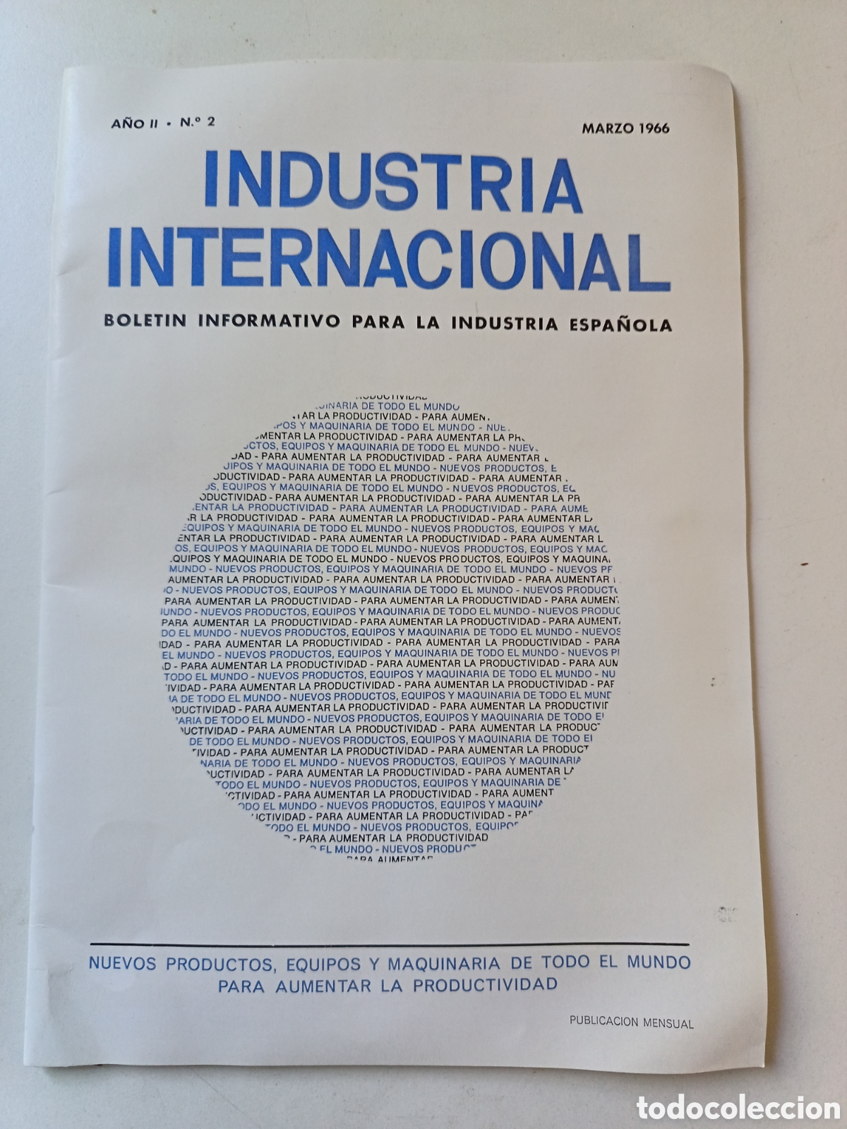Collection Magazines and Newspapers: industria internacional 1966, Boletin informativo para la industria espa&ntilde;ola