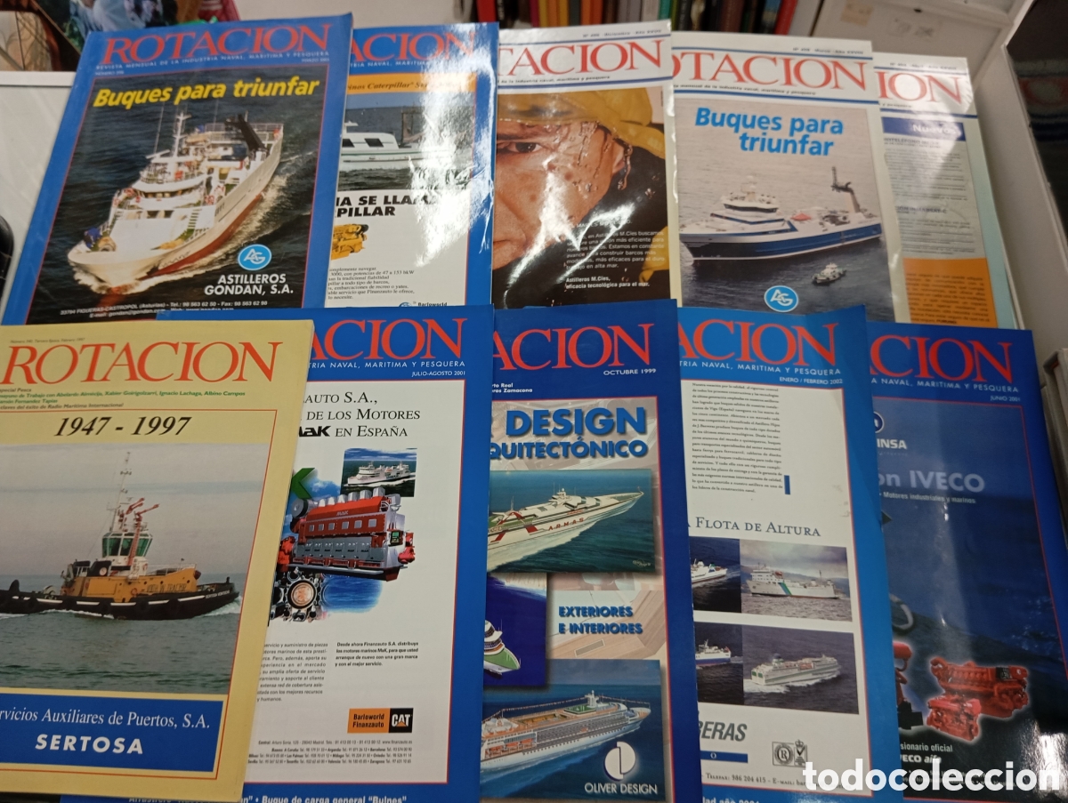 Collection Magazines and Newspapers: Lote 10 Revistas Rotacion Industria naval maritima y pesquera Pesca Buques Astilleros 1997 2002