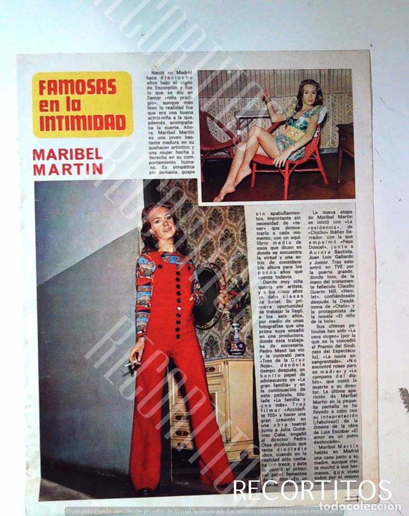 Collezionismo di Riviste e Giornali: FAMOSOS EN LA INTIMIDAD MARIBEL MARTIN