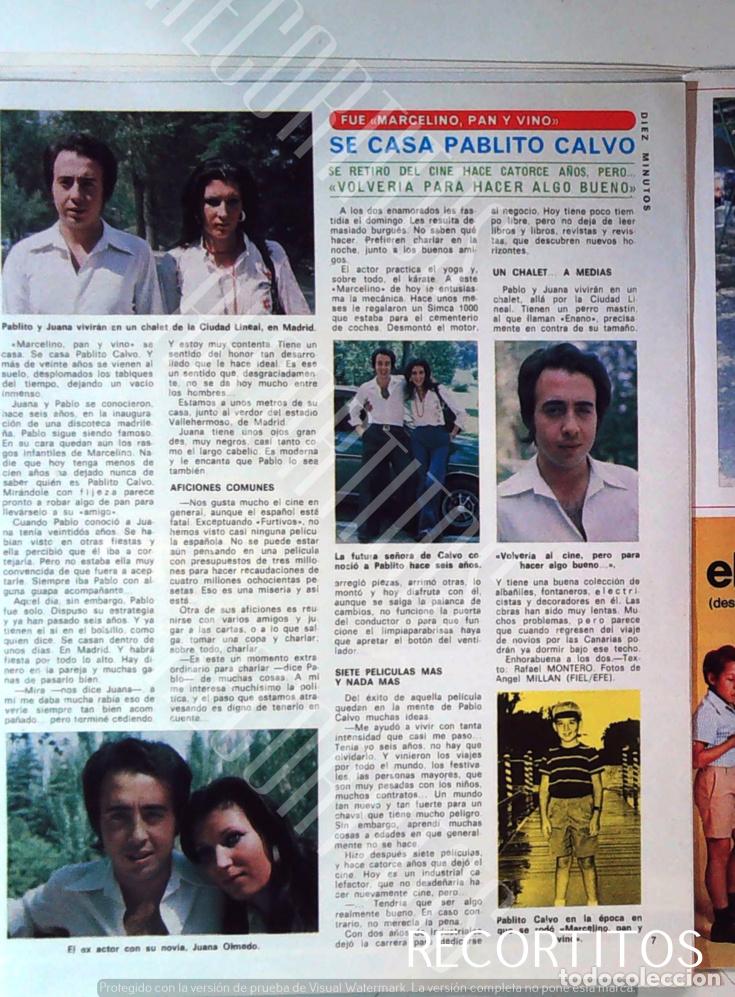 Collezionismo di Riviste e Giornali: PABLITO CALVO MARCELINO PAN Y VINO