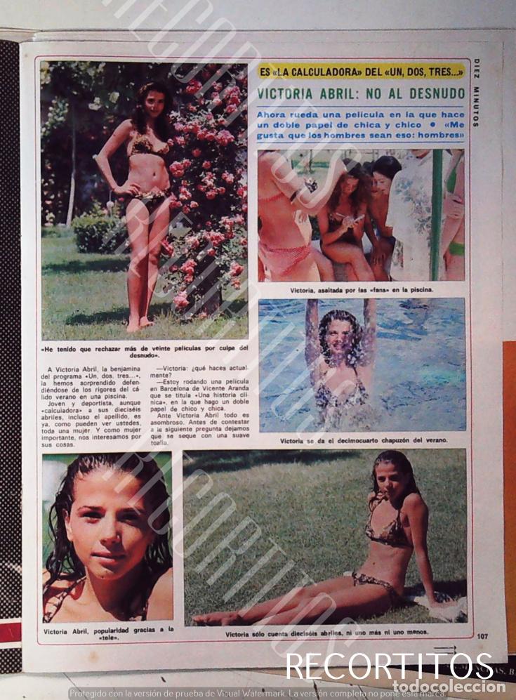 Coleccionismo de Revistas y Peri&oacute;dicos: VICTORIA ABRIL UN DOS TRES 1 2 3 QUESITOS EL CASERIO