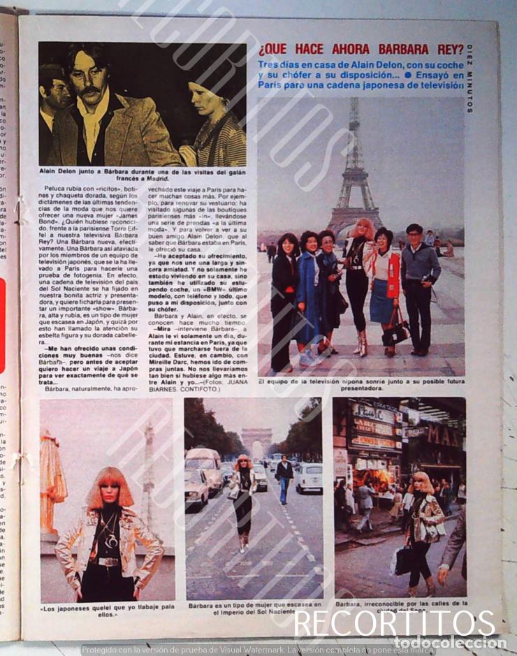 Coleccionismo de revistas y peri&oacute;dicos: BARBARA REY CON LA TELE DE JAPON ALAIN DELON