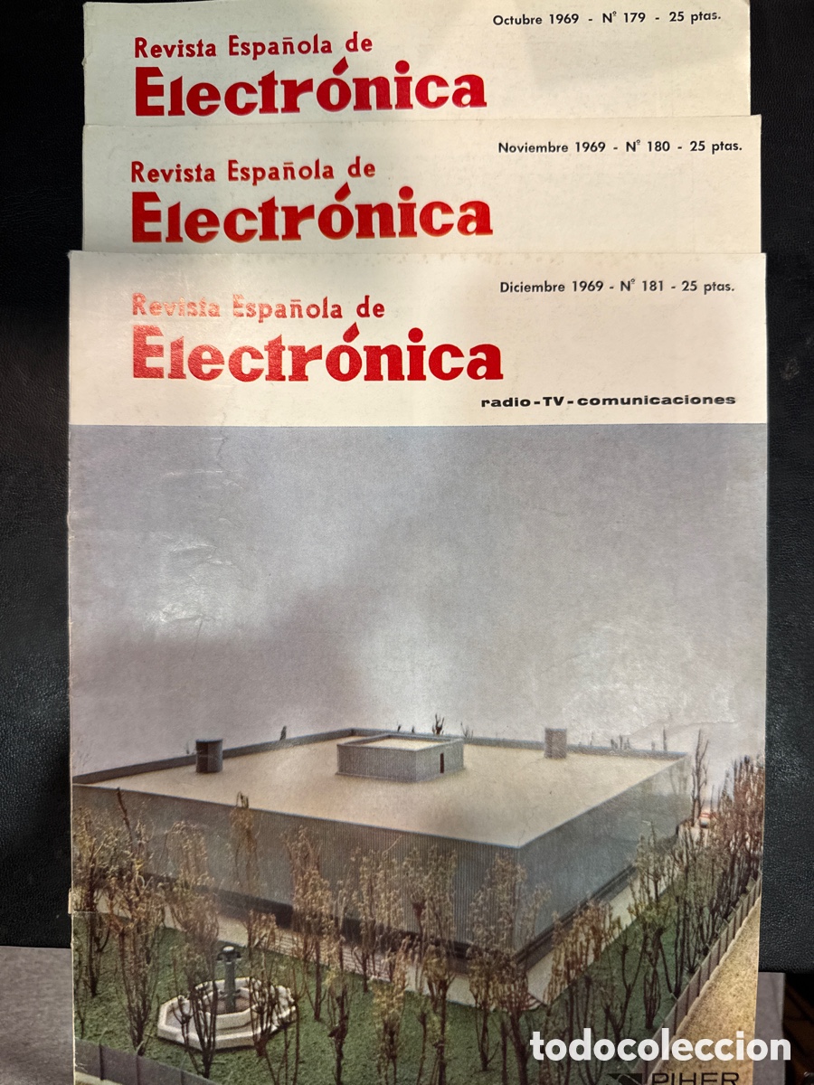 Colecionismo de Revistas e Jornais: REVISTA Espa&ntilde;ola de Electr&oacute;nica. N&ordm;s 179-180-181, 1969