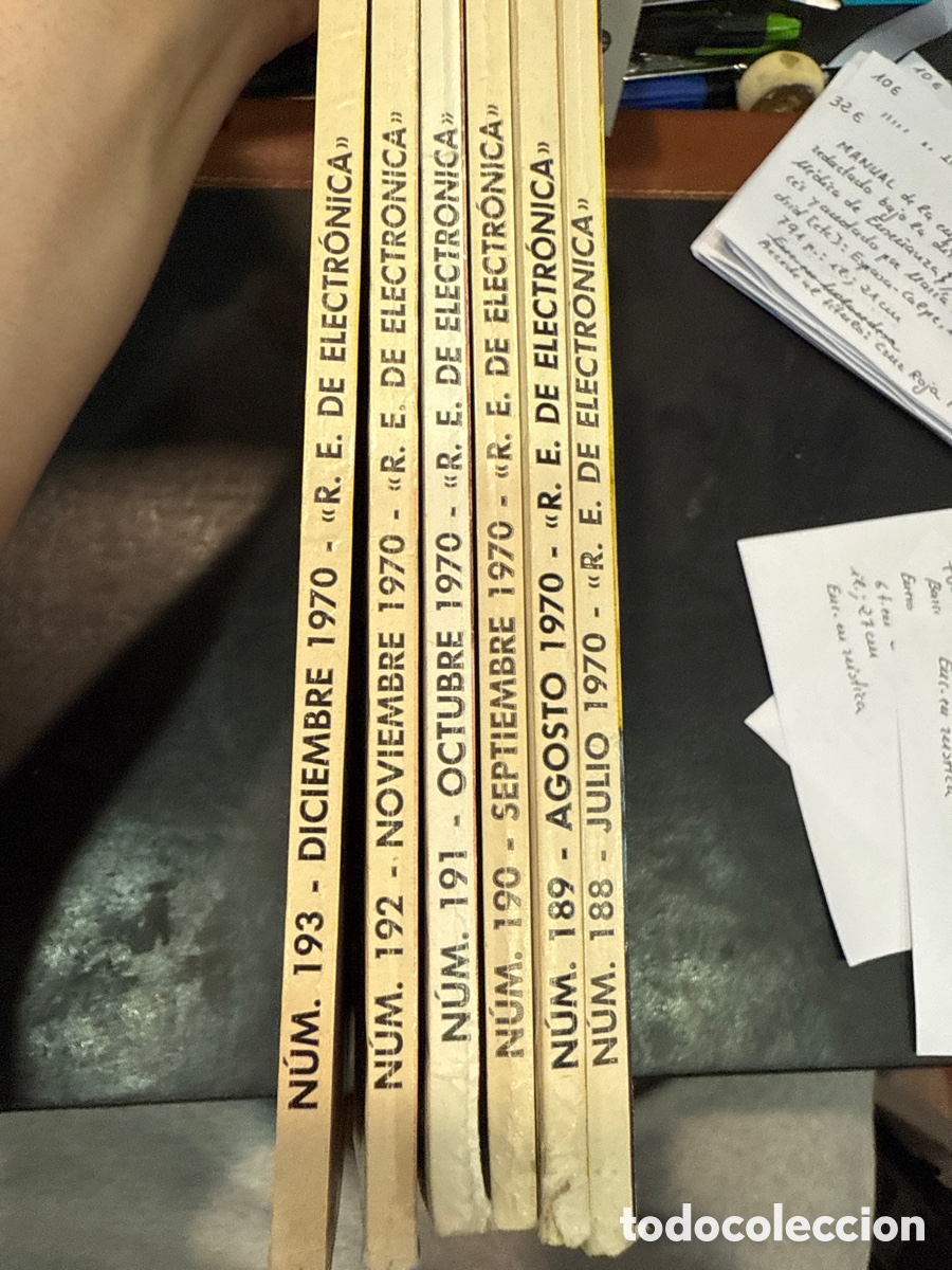 Colecionismo de Revistas e Jornais: REVISTA Espa&ntilde;ola de Electr&oacute;nica. N&ordm;s 188-189-190-191-192-193, 1970