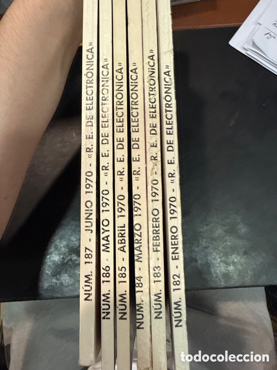 Colecionismo de Revistas e Jornais: REVISTA Espa&ntilde;ola de Electr&oacute;nica. N&ordm;s 182-183-184-185-186-187, 1970