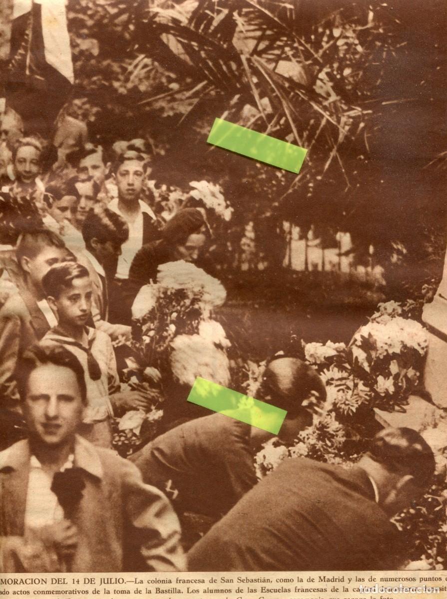 Collectionnisme de Revues et Journaux: PERIODICO A&Ntilde;O 1933 COLONIA FRANCESA DE SAN SEBASTIAN VERBENA EN LA PLAYA DE MADRID