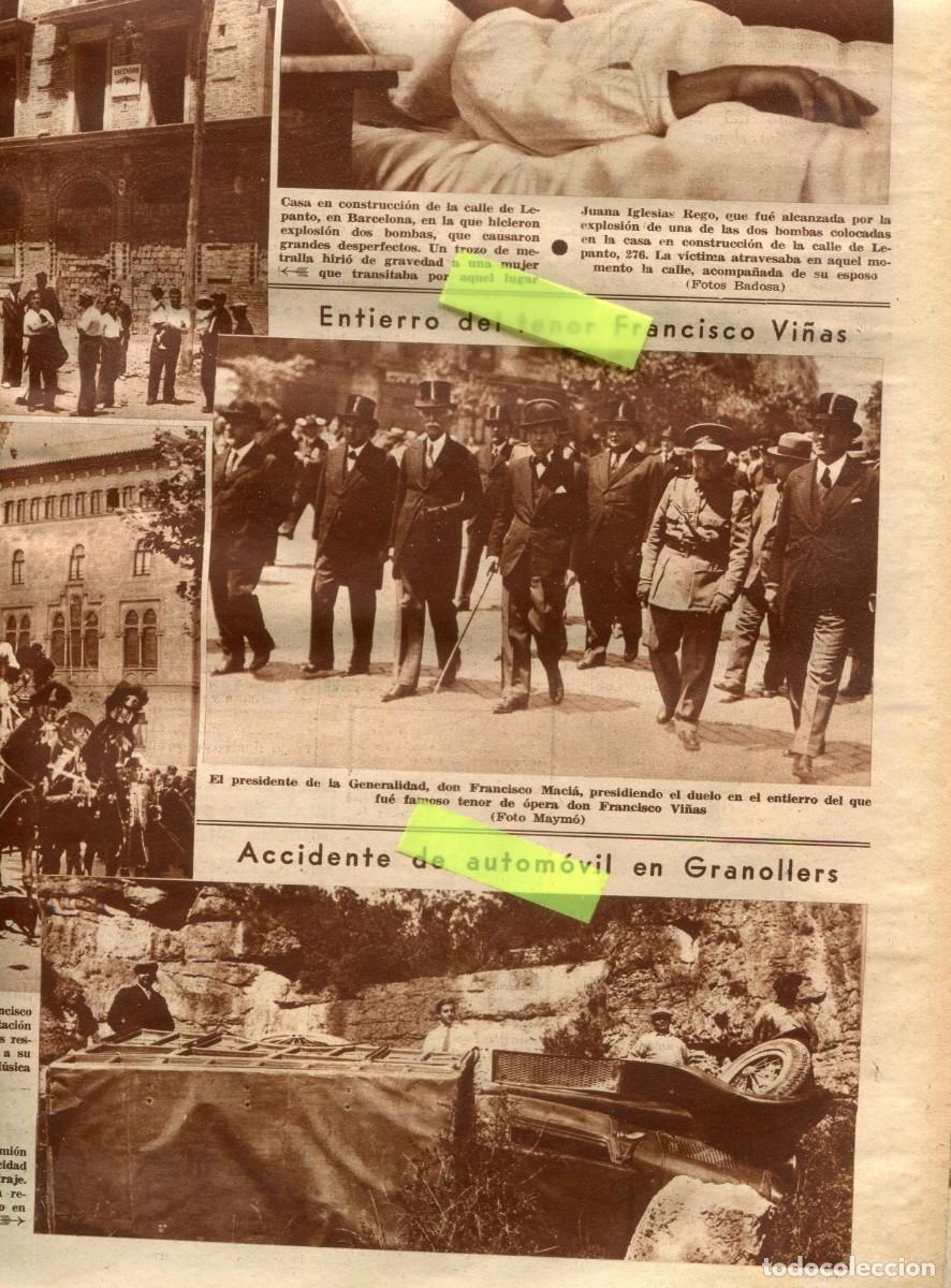 Collezionismo di Riviste e Giornali: PERIODICO A&Ntilde;O 1933 MUERTE DE FRANCESC VI&Ntilde;AS GRANOLLERS MINISTRO DE MARIA LLUIS COMPANYS