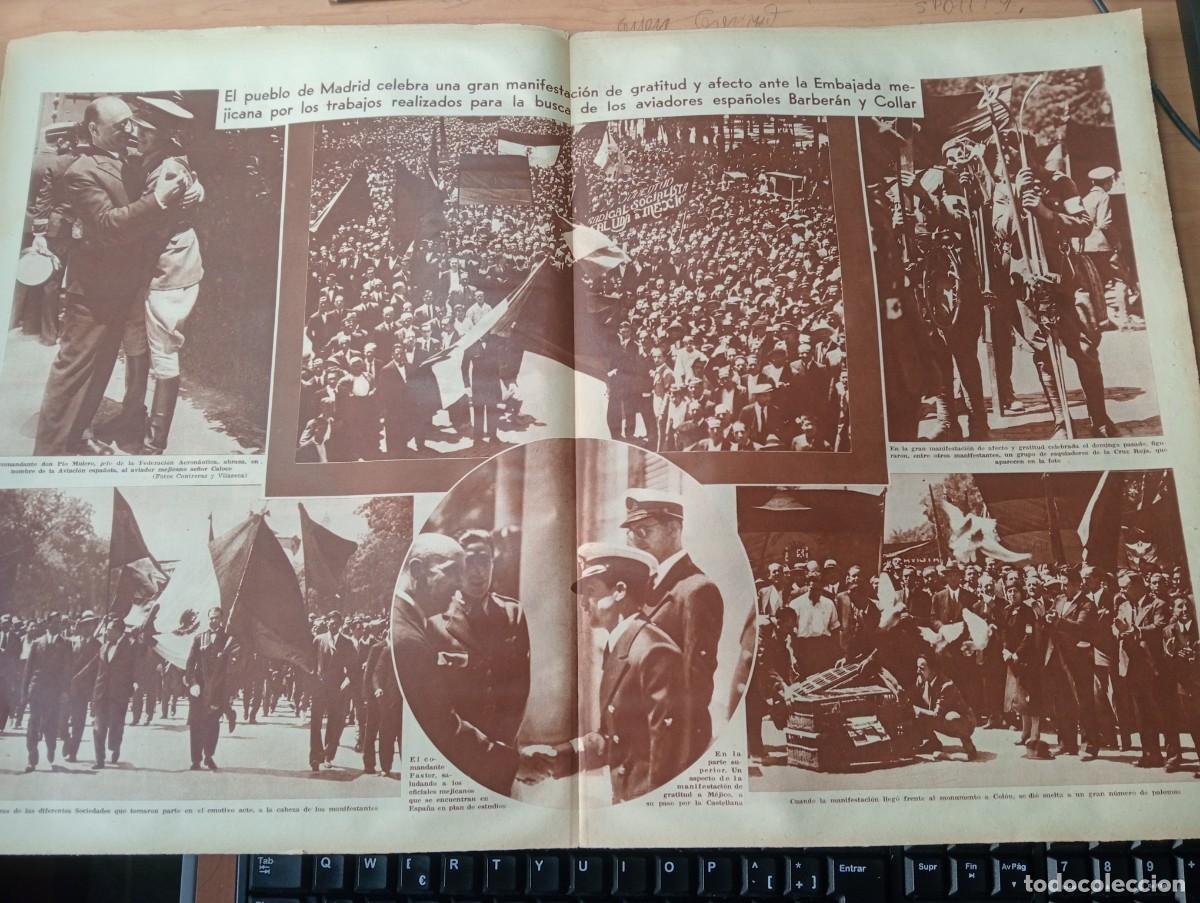 Collection Magazines and Newspapers: PERIODICO A&Ntilde;O 1933 EMBAJADA DE MEJICO EN MADRID EN BUSCA DE LOS AVIADORES BARBERAN Y COLLAR