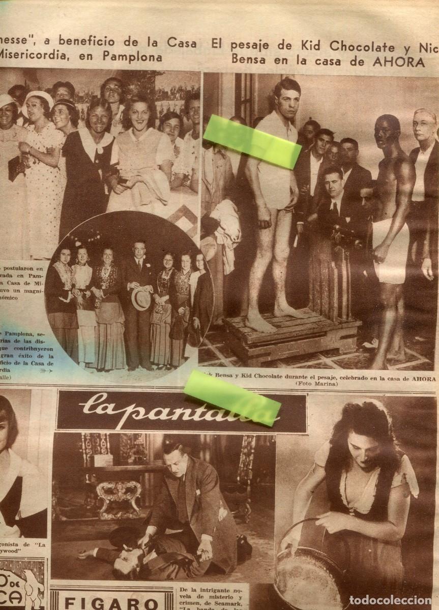Coleccionismo de Revistas y Peri&oacute;dicos: PERIODICO A&Ntilde;O 1933 BOXEADOR KID CHOCOLATE NICK BENSA ORFEON DE HUESCA EN JACA VUELTA PUERTOS DE BLAS