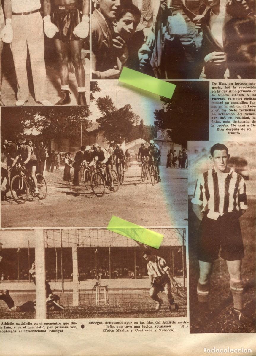 Coleccionismo de Revistas y Peri&oacute;dicos: PERIODICO A&Ntilde;O 1933 FUTBOL ATHLETIC DE MADRID UNION DE IRUN FOTO ELICEGUI NI&Ntilde;O DE LA PALMA