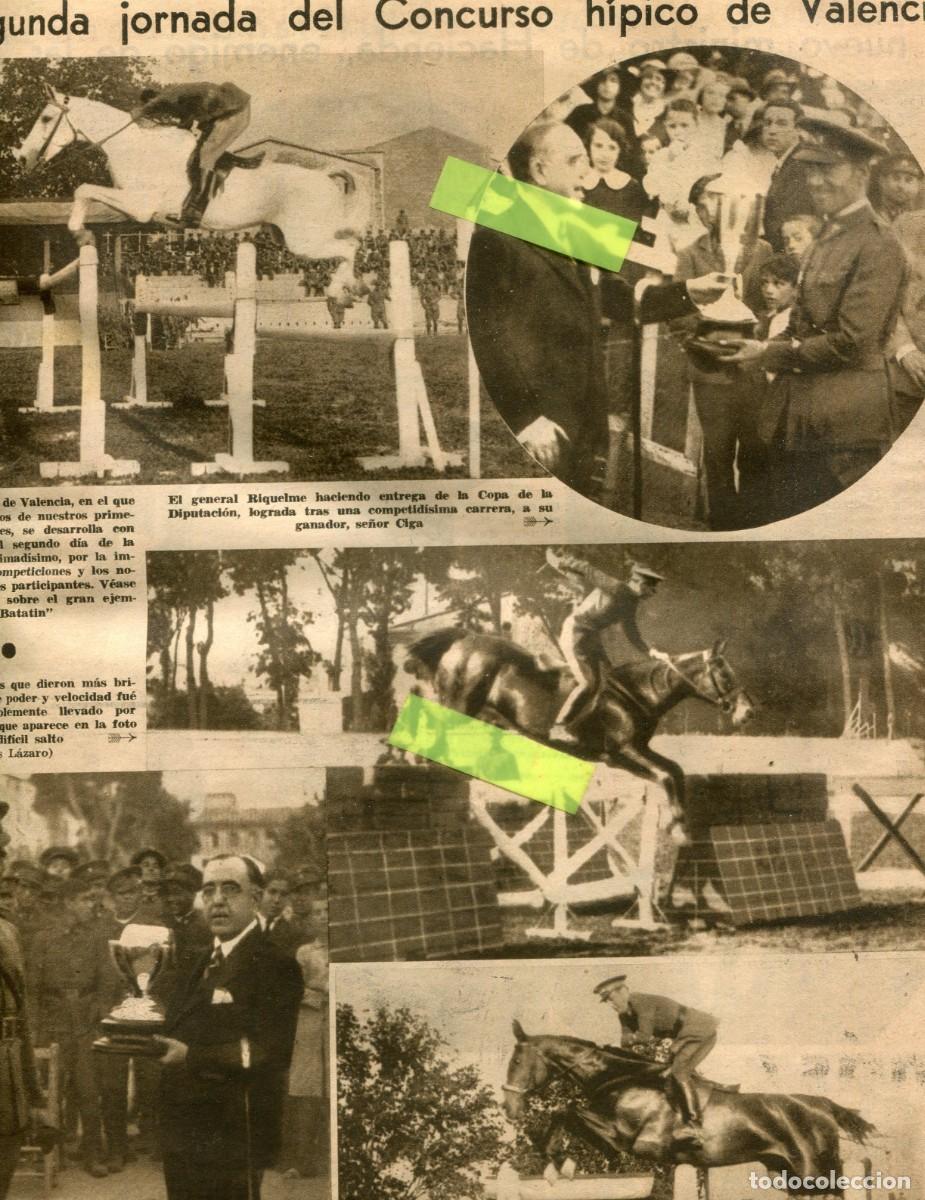 Collezionismo di Riviste e Giornali: PERIODICO A&Ntilde;O 1933 CABALLOS CONCURSO HIPICO DE VALENCIA MINISTRO DE HACIENDA AGUNTIN VI&Ntilde;UALES HUESCA