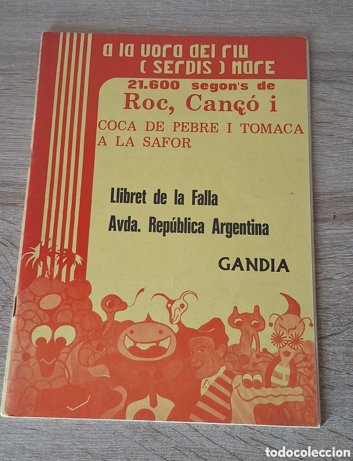 Coleccionismo de Revistas y Peri&oacute;dicos: Antiguo Libro Llibret de Fallas - Falla Avenida Rep&uacute;blica Argentina - Gandia 1977 - Leer -