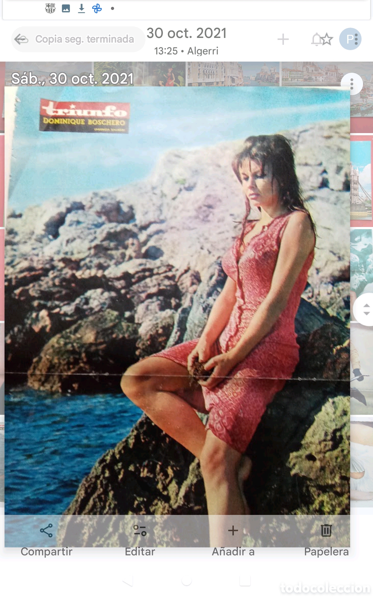 Colecionismo de Revistas e Jornais: . . DOMINIQUE BOSCHERO - P&Oacute;STER REVISTA TRIUNFO . DOBLE P&Aacute;GINA (33X52). A&Ntilde;OS 60