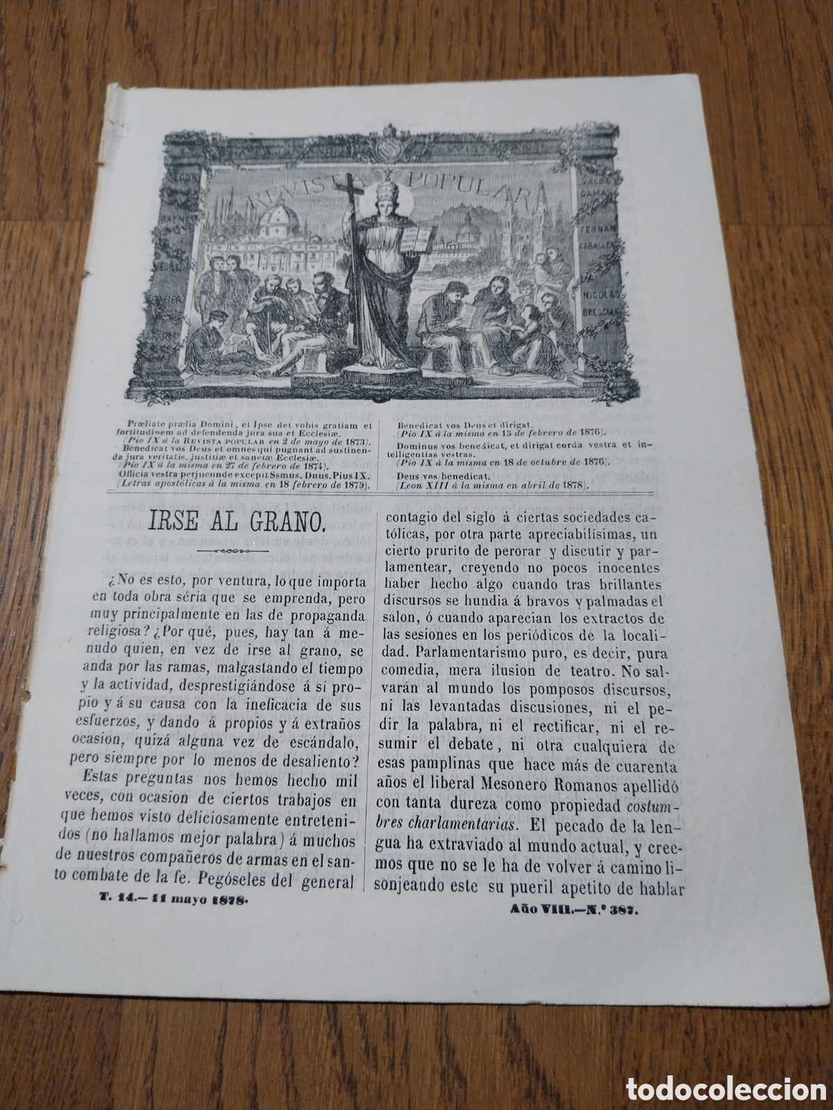 Coleccionismo de Revistas y Peri&oacute;dicos: REVISTA 1878 CATEDRAL DE ROUEN.