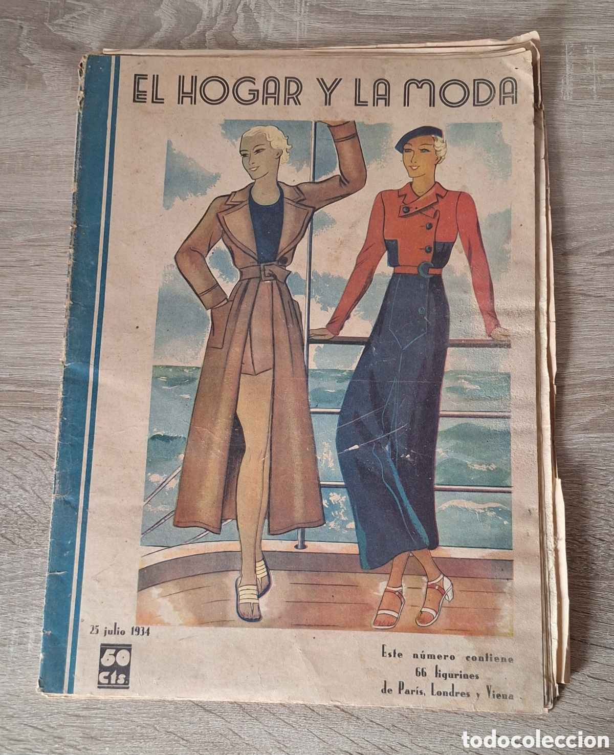 Coleccionismo de Revistas y Peri&oacute;dicos: Antigua Revista El Hogar y la Moda - 25 de Julio de 1934 -