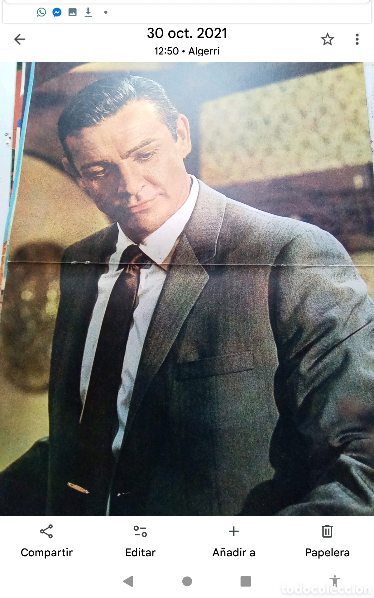 Collectionnisme de Revues et Journaux: .SEAN CONNERY .- P&Oacute;STER REVISTA TRIUNFO . DOBLE P&Aacute;GINA (33X52). A&Ntilde;OS 60