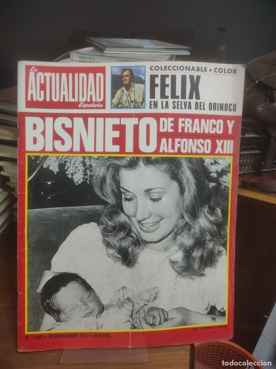 Coleccionismo de Revistas y Peri&oacute;dicos: La Actualidad 30 nov. 1972 Cr&oacute;nica Social: Familia Franco F&eacute;lix Rodr&iacute;guez de la Fuente