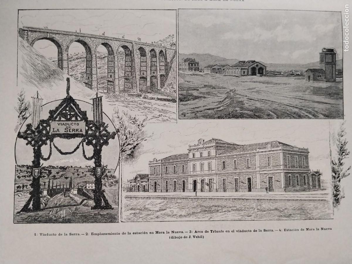 Sammeln von Zeitschriften und Zeitungen: FERROCARRILES DIRECTOS DE REUS A MORA LA NUEVA VIADUCTO DE LA SERRA ARGENTERA REVISTA A&Ntilde;O 1890