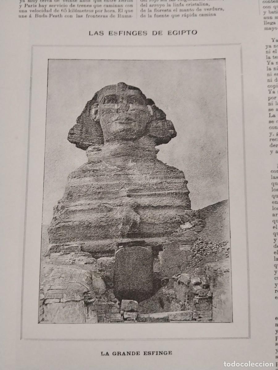Sammeln von Zeitschriften und Zeitungen: LA GRAN ESFINGE DE SIREH EGIPTO ESFINGE BRONCE ROMANA REVISTA A&Ntilde;O 1890