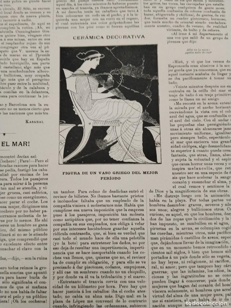 Sammeln von Zeitschriften und Zeitungen: CERAMICA DECORATIVA FAENZA ITALIANA JARRON CHINA AZULEJOS ADAMASCADOS ESGRAFIADO REVISTA A&Ntilde;O 1890