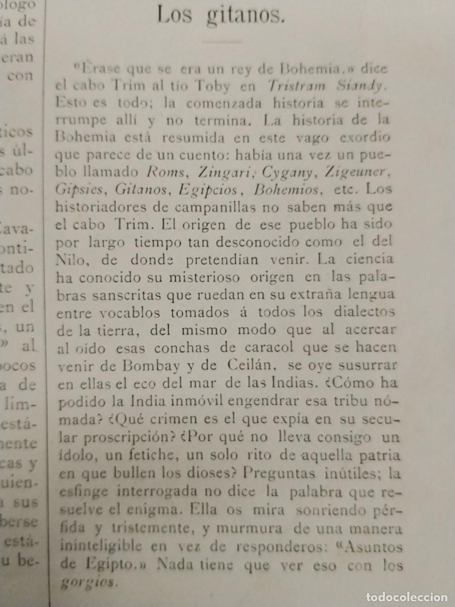 Coleccionismo de Revistas y Peri&oacute;dicos: LOS GITANOS ARTICULO SOBRE LOS GITANOS REVISTA A&Ntilde;O 1886