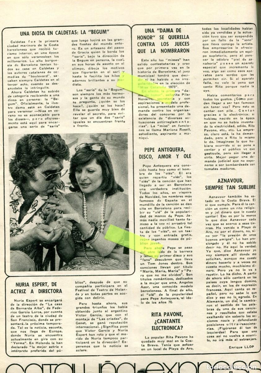 Sammeln von Zeitschriften und Zeitungen: RECORTE DE PRENSA A&Ntilde;O 1973 TURISMO EN CALDETAS