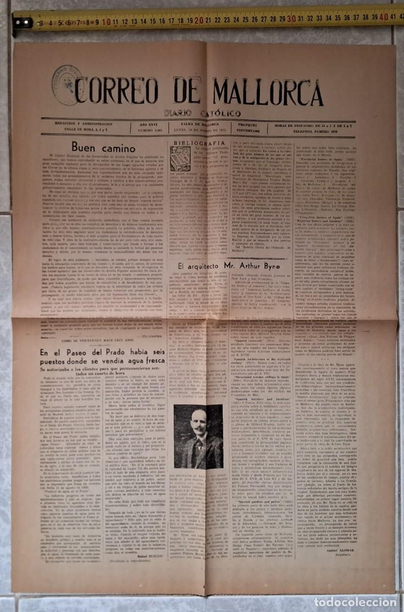 Coleccionismo de Revistas y Peri&oacute;dicos: diario cat&oacute;lico, Correo de Mallorca, 19-08-1935,
