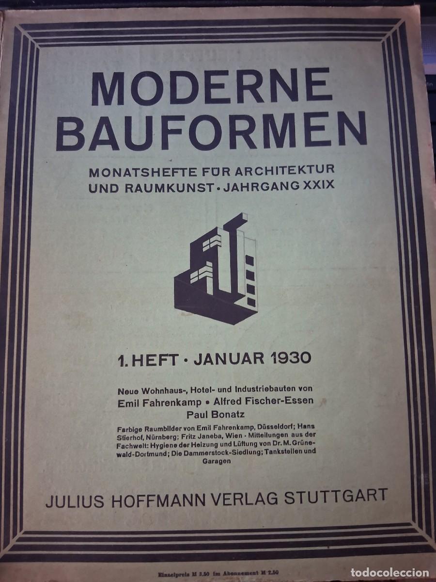 Collectionnisme de Revues et Journaux: MODERNE BAUFORMEN. 1 Heft Januar 1930, Monatshefte f&uuml;r architektur und raumkunst- Jahrgang XXIX.