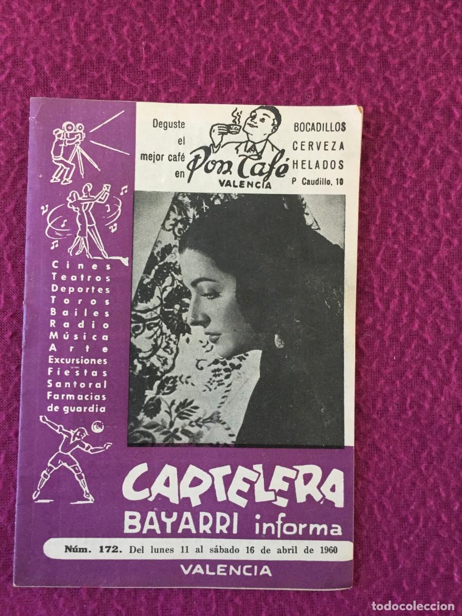 Collezionismo di Riviste e Giornali: CARTELERA BAYARRI N&ordm; 172 - JUANITA REINA EN PORTADA 1961 -SEMANA SANTA MARINERA - CERVEZAS EL AGUILA